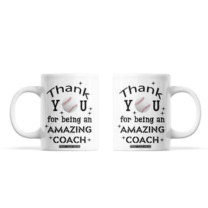 Baseball Coach Gifts Coffee Mug Thank You Coaches Appreciation Retirement Gift TB10 White Print Your Wear