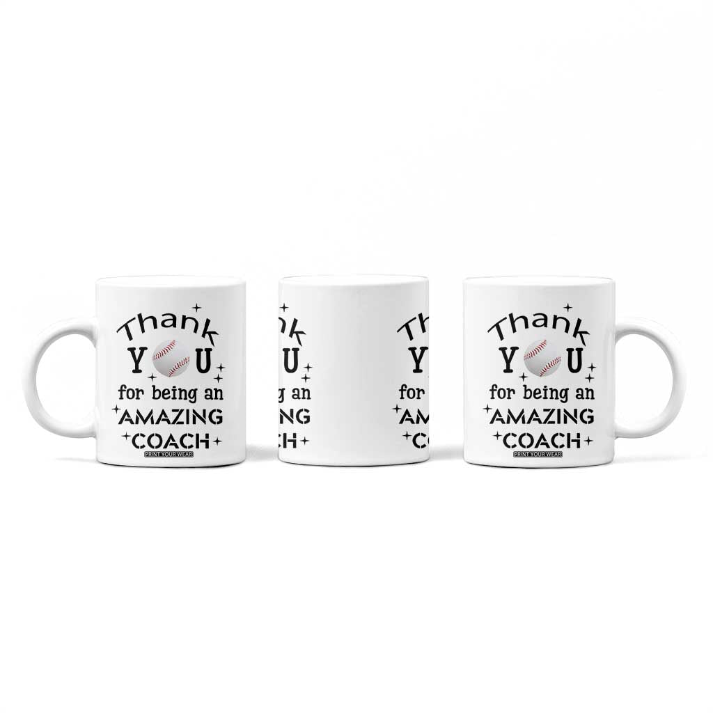 Baseball Coach Gifts Coffee Mug Thank You Coaches Appreciation Retirement Gift TB10 Print Your Wear