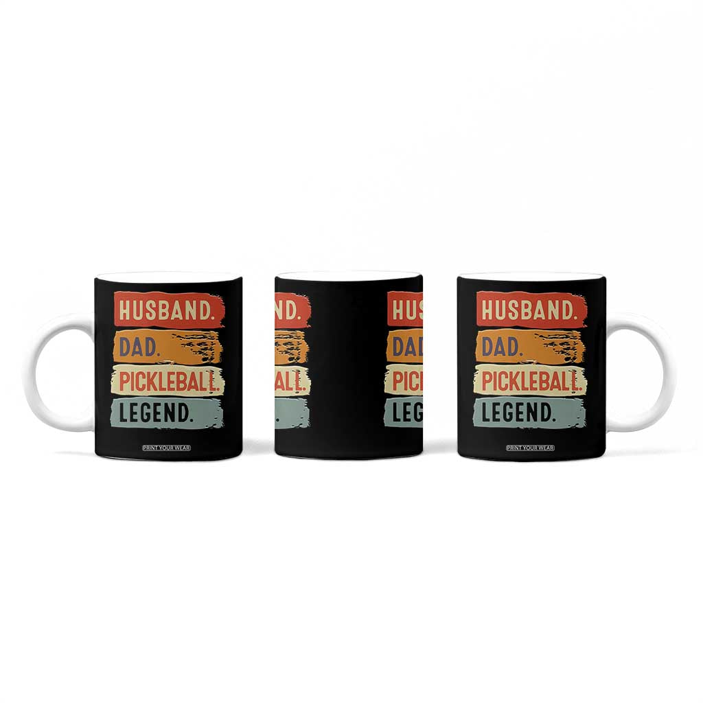 Husband Dad Pickleball Legend Coffee Mug Retro Pickleball Gift for Him Fathers Day TB10 Print Your Wear