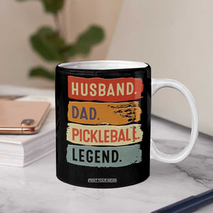 Husband Dad Pickleball Legend Coffee Mug Retro Pickleball Gift for Him Fathers Day TB10 Print Your Wear