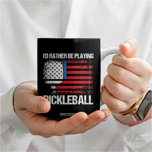 Funny Pickleball Player Coffee Mug US Flag Paddleball Lover TB10 Print Your Wear