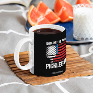 Funny Pickleball Player Coffee Mug US Flag Paddleball Lover TB10 Print Your Wear