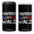 Harris Walz 2024 4 in 1 Can Cooler Tumbler Kamala Tim Walzt American Flag Presidential Election TB10 One Size: 16 oz Black Print Your Wear