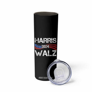 Harris Walz 2024 Skinny Tumbler Kamala Tim Walzt American Flag Presidential Election TB10 Print Your Wear