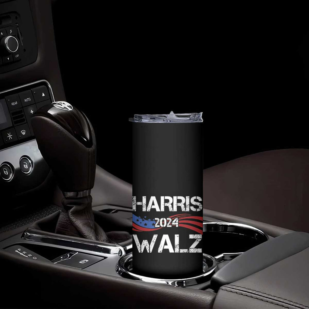 Harris Walz 2024 Skinny Tumbler Kamala Tim Walzt American Flag Presidential Election TB10 Print Your Wear