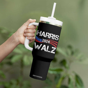 Harris Walz 2024 Tumbler With Handle Kamala Tim Walzt American Flag Presidential Election TB10 Print Your Wear