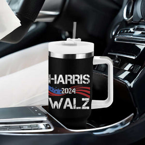 Harris Walz 2024 Tumbler With Handle Kamala Tim Walzt American Flag Presidential Election TB10 Print Your Wear