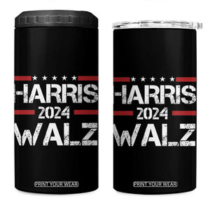 Harris Walz 2024 4 in 1 Can Cooler Tumbler Kamala Tim Walzt Presidential Election TB10 One Size: 16 oz Black Print Your Wear