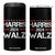 Harris Walz 2024 4 in 1 Can Cooler Tumbler Kamala Tim Walzt Presidential Election TB10 One Size: 16 oz Black Print Your Wear