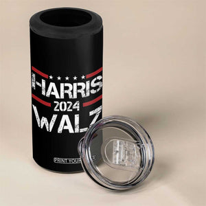 Harris Walz 2024 4 in 1 Can Cooler Tumbler Kamala Tim Walzt Presidential Election TB10 Print Your Wear