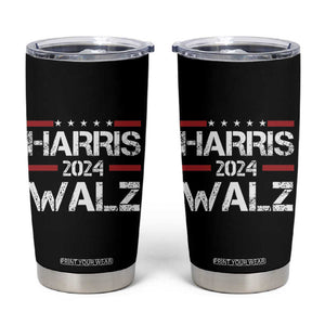 Harris Walz 2024 Tumbler Cup Kamala Tim Walzt Presidential Election TB10 Black Print Your Wear