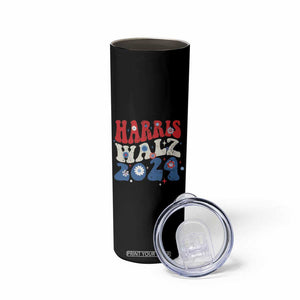 Harris Walz 2024 Election Skinny Tumbler Kamala Madam President Retro Groovy TB10 Print Your Wear