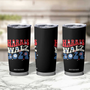 Harris Walz 2024 Election Tumbler Cup Kamala Madam President Retro Groovy TB10 Print Your Wear