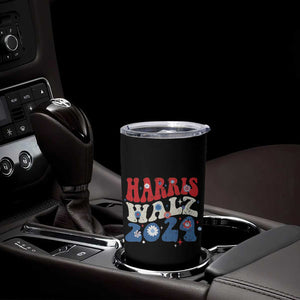 Harris Walz 2024 Election Tumbler Cup Kamala Madam President Retro Groovy TB10 Print Your Wear