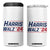 Harris Walz 2024 4 in 1 Can Cooler Tumbler Kamala Presidential Election TB10 One Size: 16 oz White Print Your Wear