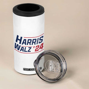 Harris Walz 2024 4 in 1 Can Cooler Tumbler Kamala Presidential Election TB10 Print Your Wear