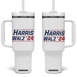 Harris Walz 2024 Tumbler With Handle Kamala Presidential Election TB10 One Size: 40 oz White Print Your Wear