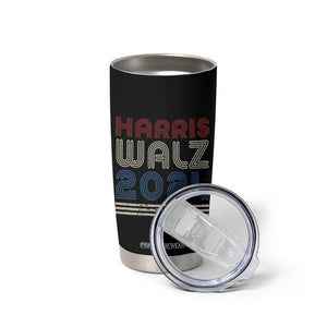 Harris Walz Waltz 2024 Tumbler Cup Kamala Presidential Election Retro Stripe TB10 Print Your Wear