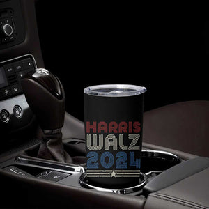 Harris Walz Waltz 2024 Tumbler Cup Kamala Presidential Election Retro Stripe TB10 Print Your Wear