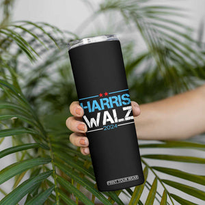 Harris Walz Waltz 2024 Skinny Tumbler Kamala Presidential Election TB10 Print Your Wear