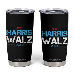 Harris Walz Waltz 2024 Tumbler Cup Kamala Presidential Election TB10 Black Print Your Wear