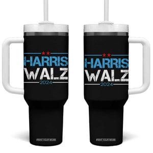 Harris Walz Waltz 2024 Tumbler With Handle Kamala Presidential Election TB10 One Size: 40 oz Black Print Your Wear