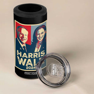 Harris Walz Waltz 2024 4 in 1 Can Cooler Tumbler Kamala Presidential Election TB10 Print Your Wear