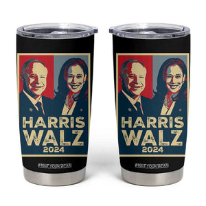 Harris Walz Waltz 2024 Tumbler Cup Kamala Presidential Election TB10 Black Print Your Wear