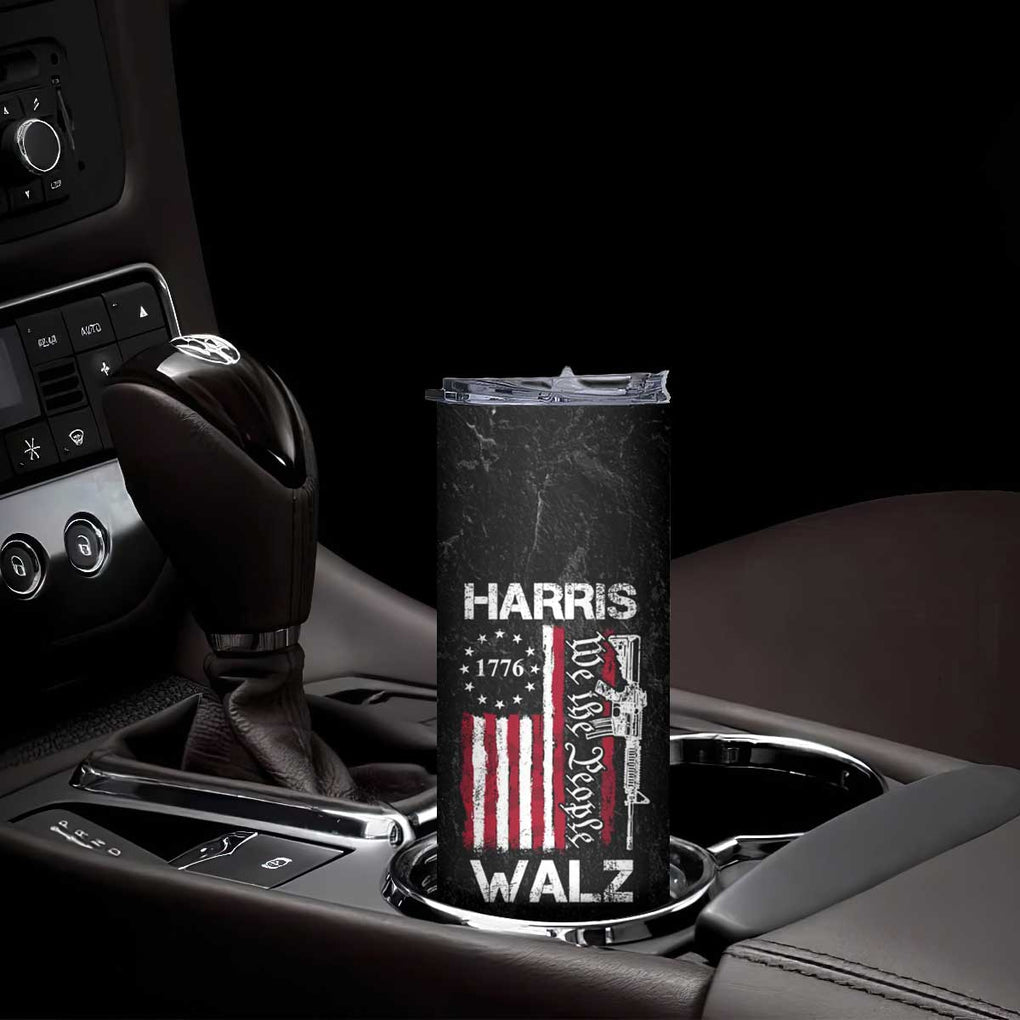 Harris Walz Waltz 2024 Skinny Tumbler US Flag Gun Democratic Madam President 4th Of July TB10 Print Your Wear