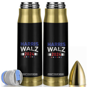 Harris Walz 2024 Election Bullet Tumbler Tim Walzt Kamala Madam President TB10 Black Print Your Wear