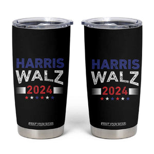 Harris Walz 2024 Election Tumbler Cup Tim Walzt Kamala Madam President TB10 Black Print Your Wear