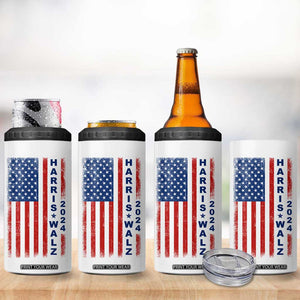 Harris Walz Waltz 2024 4 in 1 Can Cooler Tumbler USA Flag American Election TB10 Print Your Wear