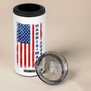 Harris Walz Waltz 2024 4 in 1 Can Cooler Tumbler USA Flag American Election TB10 Print Your Wear