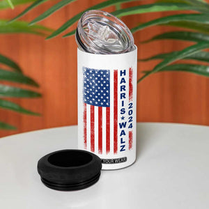 Harris Walz Waltz 2024 4 in 1 Can Cooler Tumbler USA Flag American Election TB10 Print Your Wear