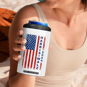 Harris Walz Waltz 2024 4 in 1 Can Cooler Tumbler USA Flag American Election TB10 Print Your Wear