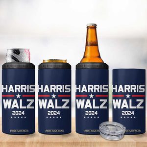 Harris Walz 2024 4 in 1 Can Cooler Tumbler Kamala Tim Walzt Presidential Election TB10 Print Your Wear