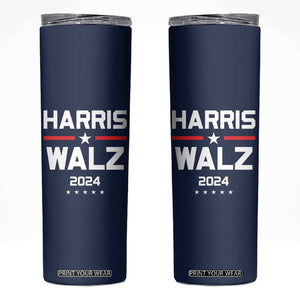 Harris Walz 2024 Skinny Tumbler Kamala Tim Walzt Presidential Election TB10 Navy Print Your Wear