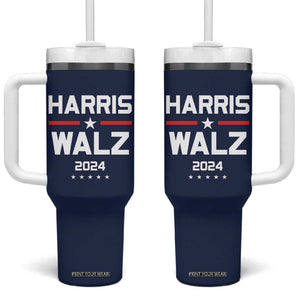 Harris Walz 2024 Tumbler With Handle Kamala Tim Walzt Presidential Election TB10 One Size: 40 oz Navy Print Your Wear