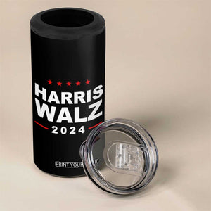 Harris Walz 2024 4 in 1 Can Cooler Tumbler Kamala Tim Walzt Presidential Election TB10 Print Your Wear