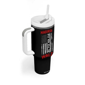 Harris Walz 2024 Election Tumbler With Handle Tim Walzt Kamala Madam President American USA Flag TB10 Print Your Wear