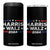 Harris Walz 2024 4 in 1 Can Cooler Tumbler Kamala Tim Walzt Presidential Election Retro Stripe TB10 One Size: 16 oz Black Print Your Wear