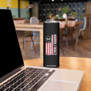 Harris Walz 2024 Election Skinny Tumbler Tim Walzt Kamala Madam President American Flag TB10 Print Your Wear