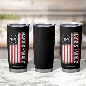 Harris Walz 2024 Election Tumbler Cup Tim Walzt Kamala Madam President American Flag TB10 Print Your Wear