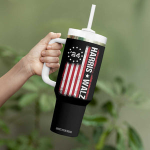 Harris Walz 2024 Election Tumbler With Handle Tim Walzt Kamala Madam President American Flag TB10 Print Your Wear