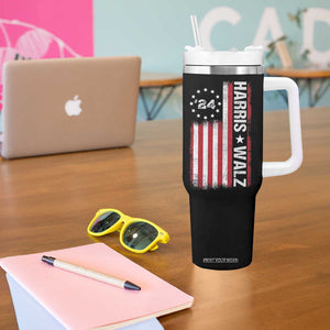 Harris Walz 2024 Election Tumbler With Handle Tim Walzt Kamala Madam President American Flag TB10 Print Your Wear