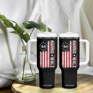 Harris Walz 2024 Election Tumbler With Handle Tim Walzt Kamala Madam President American Flag TB10 Print Your Wear