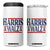 Harris Walz Waltz 2024 4 in 1 Can Cooler Tumbler Kamala Presidential Election Retro Stripe TB10 One Size: 16 oz White Print Your Wear