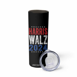 Harris Walz 2024 Skinny Tumbler Kamala Tim Walzt Presidential Election Retro Vintage Distressed TB10 Print Your Wear