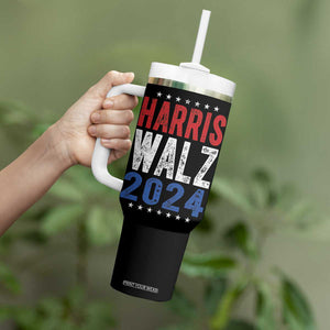 Harris Walz 2024 Tumbler With Handle Kamala Tim Walzt Presidential Election Retro Vintage Distressed TB10 Print Your Wear