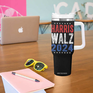 Harris Walz 2024 Tumbler With Handle Kamala Tim Walzt Presidential Election Retro Vintage Distressed TB10 Print Your Wear